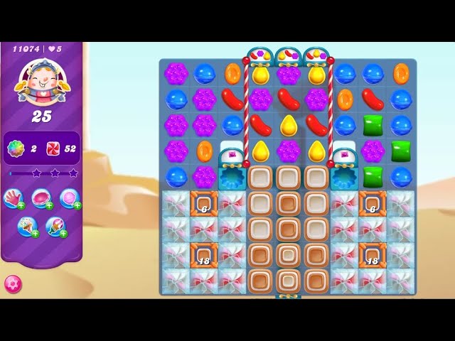 Candy Crush Saga Level 11074 No Boosters - YouTube