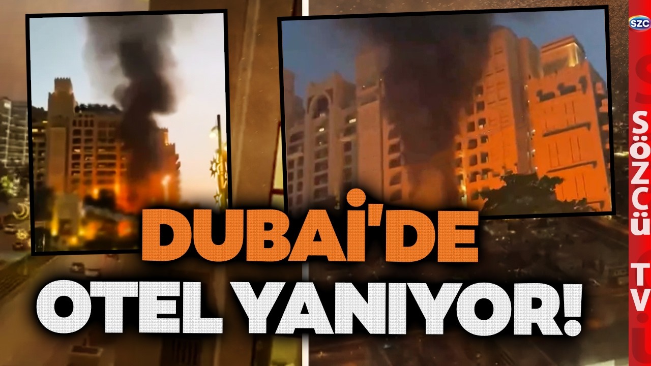 İran Füzeleri Dubai'yi Vurdu! Ünlü Otel Burj Khalifa'nın Yanı Başında Büyük Yangın