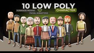 Low-poly stylized characters for Unity