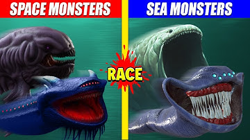 Space Monsters vs Sea Monsters Race | SPORE