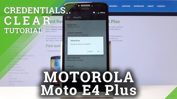 How to Clear Credentials in MOTOROLA Moto E4 – Wipe Certificates