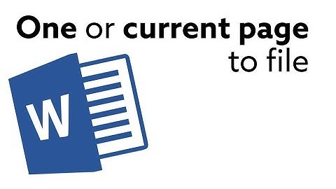 Microsoft Word - How to save one page to file?
