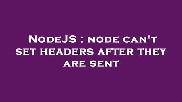 NodeJS : node can