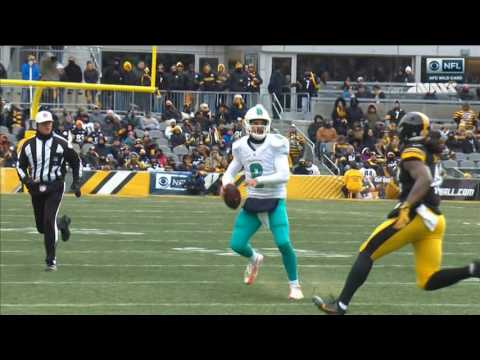 Matt Moore big hard hit: Miami Dolphins @ Pittsburgh Steelers 01-08-2017