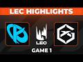 KC vs GX Highlights Game 1 | 2026 LEC Versus Playoffs | Karmine Corp vs GIANTX