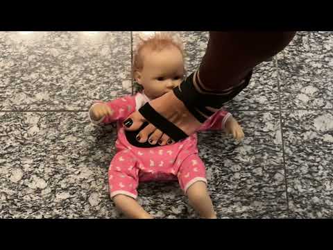 Baby Doll Walkover Crush Fetish Trample, Black Stilettos Heels Part 2 #asmr #crush #crushing #cute