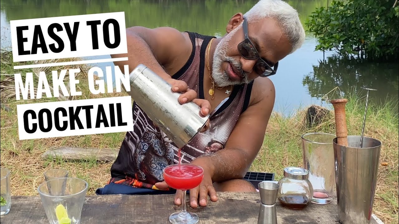 Easy to make gin cocktail Gin cocktail with fresh ingredients How