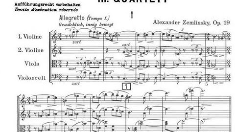 Zemlinsky - String Quartet no. 3, Op. 19