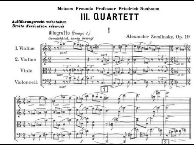 Zemlinsky - String Quartet no. 3, Op. 19 - YouTube