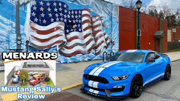 Review of Menards Mustang Sally’s Restoration Shop - O Scale Building - with my Shelby GT350
