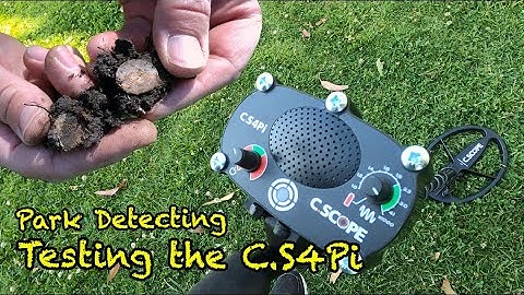 Using a C.SOPE C.S4Pi Beach Metal Detector to Metal Detect at a Park
