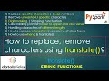 142. String Functions | translate() | How to replace, remove characters | #pyspark PART 142