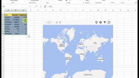 How To Use Bing Map Highlight Data in MS Excel 2013 Tutorial p102 Urdu Hindi