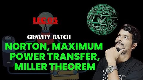 NORTON theorem,  maximum power transfer theorem,  MILLER THEOREM | circuit analysis for IIT-JAM PHY