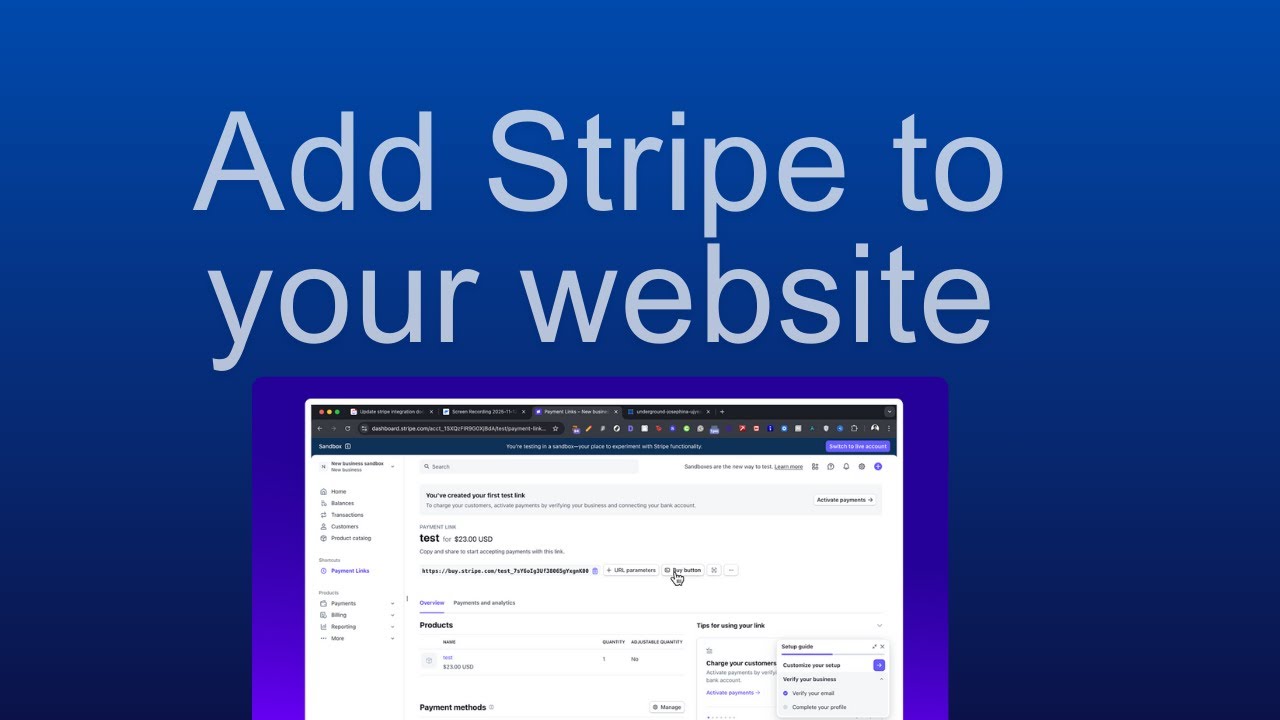 How to add Stripe to your website - YouTube