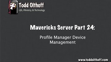 Mavericks Server Part 24: Profile Manager Device Management