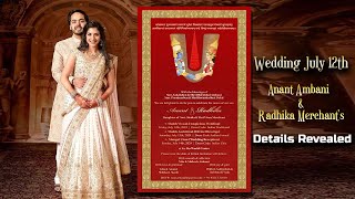 Anant Ambani & Radhika Wedding | Details Revealed | Ambani Family