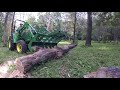 John Deere 3038e ***COMPACT UTILITY 4WD TRACTOR***  moving large logs