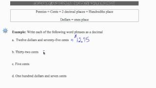 SWL5E11: Basic Arithmetic - Wrting Money Decimals
