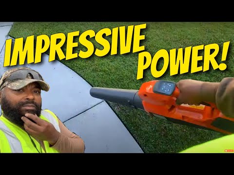 Husqvarna 436LiB Handheld Battery Blower in action | Cutting 5 lawns in less than 2 hours