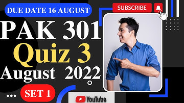 PAK301 Quiz 3 Solution 2022 / PAK301 Quiz 3 2022 / PAK 301 quiz 3 spring 2022 / PAK 301 Quiz3