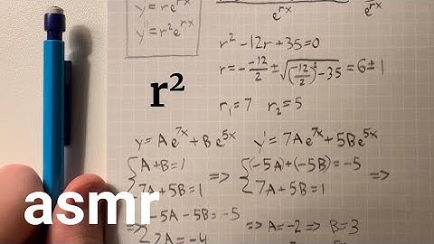 solving a homogeneous differential equation problem - math asmr