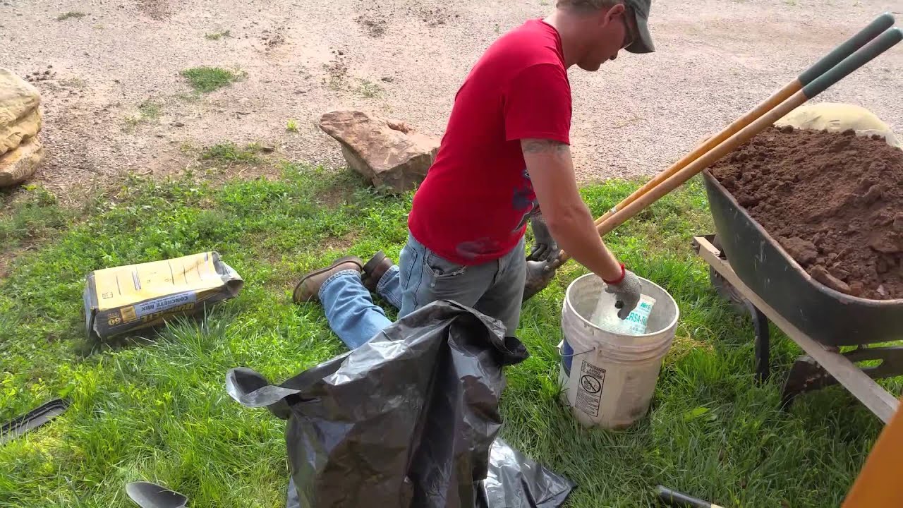 Easiest, Cheapest, Quickest way to mix Cement - YouTube