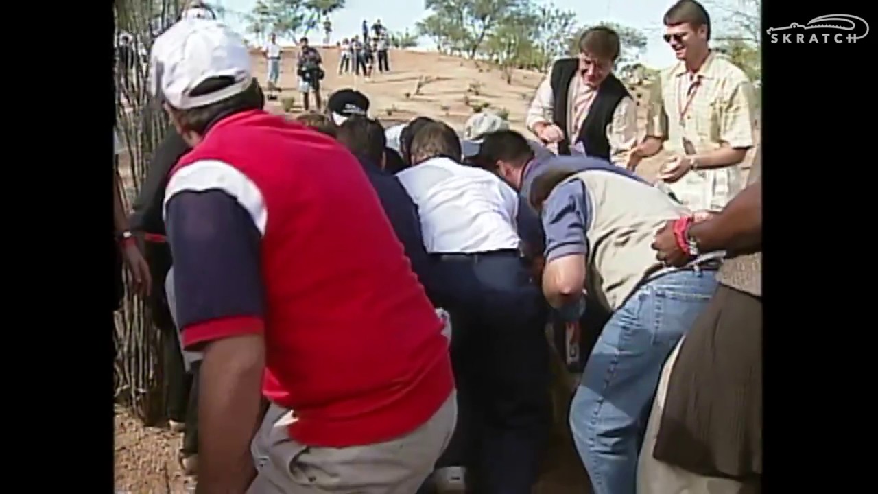 Vintage Tiger - Moving the Rock at the 1999 Phoenix Open