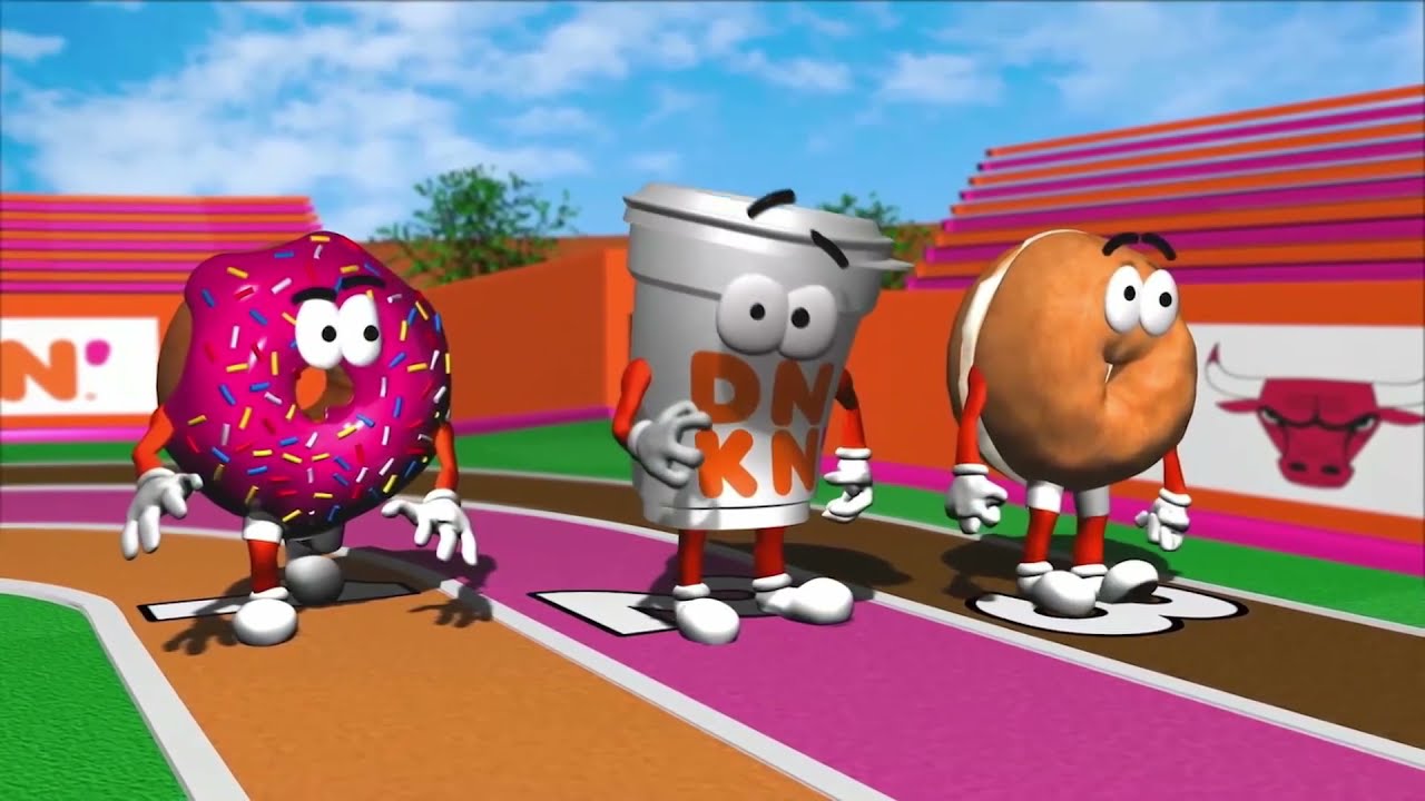 Chicago Bulls Dunkin Donuts Race Cuppy Coffee Skates to the Finish