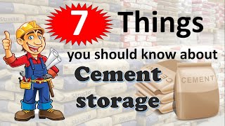 7 tips about Storage of cement | How to properly store cement | 2021