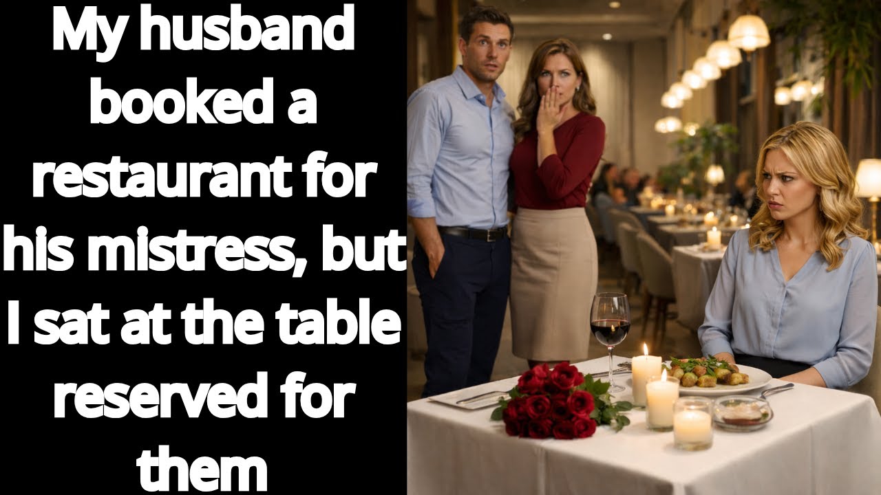 My husband booked a restaurant for his mistress, but I sat at the table reserved for them.