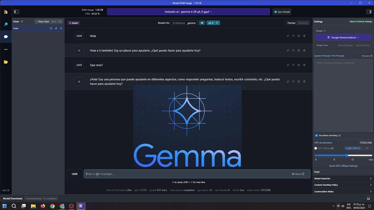 ¡Prueba la nueva IA de Google Gemma en Windows! (Fácil y rápido) - YouTube