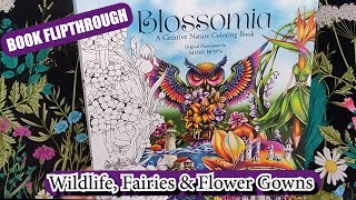 Blossomia Coloring Book Flip Through Nature & Fantasy