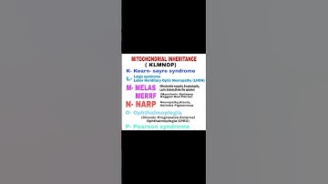 Quick revision series: Mitochondrial Inheritance disorders