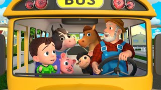 Wheels On The Bus Go Round And Round Animal Version Lalafun Nursery Rhymes & Kids Songs