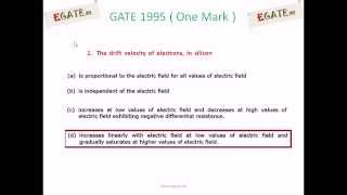 Celebrity Question on Drift Velocity in Semiconductors - GATE 1995 ECE (Electronic Devices) - www.egate.ws Net Worth