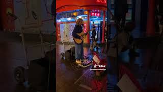 Oscar Stembridge busking 