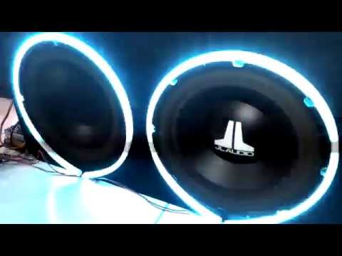雙10吋汽車音響+聲控LED燈條