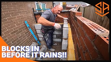 BREEZE BLOCK WALLS ON SMALL EXTENSION