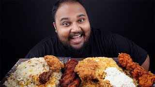 onion pakoda tandoori chicken wings crispy chicken wings biryani mix rice | sri lankan food | chama