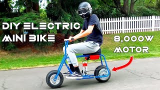 How to Build a DIY Electric Mini Bike  7,000W INSANE EBIKE