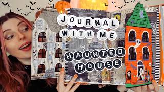 Halloween journal with me 🎃 making a Haunted House + FLIP THROUGH of October pages!