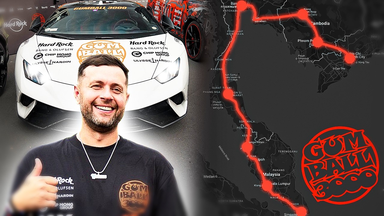 DRIVING my $600 LAMBORGHINI on the GUMBALL 3000!! (Saigon → Singapore)