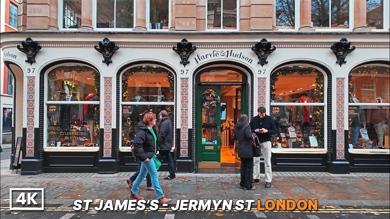 LONDON LUXURY WALK | Inside London’s Gentlemen’s Street 👔 Jermyn Street & St James’s Place Walk | 4K