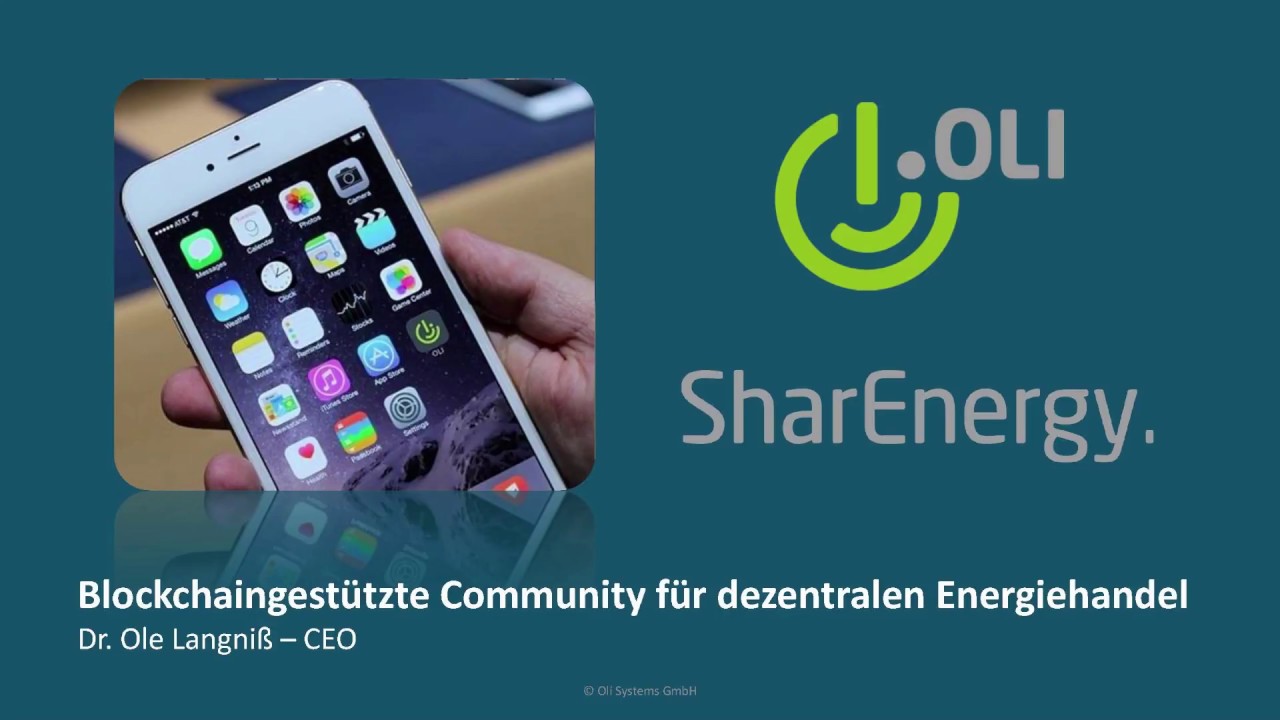 Blockchaingestützte Community für dezentralen Energiehandel - Dr. Ole Langniß, CEO OLI Systems GmbH