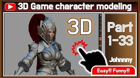 33 | 3D Game Character Modeling tutorial | zbrush & 3dmax | Seven Knights EVAN female Ver |