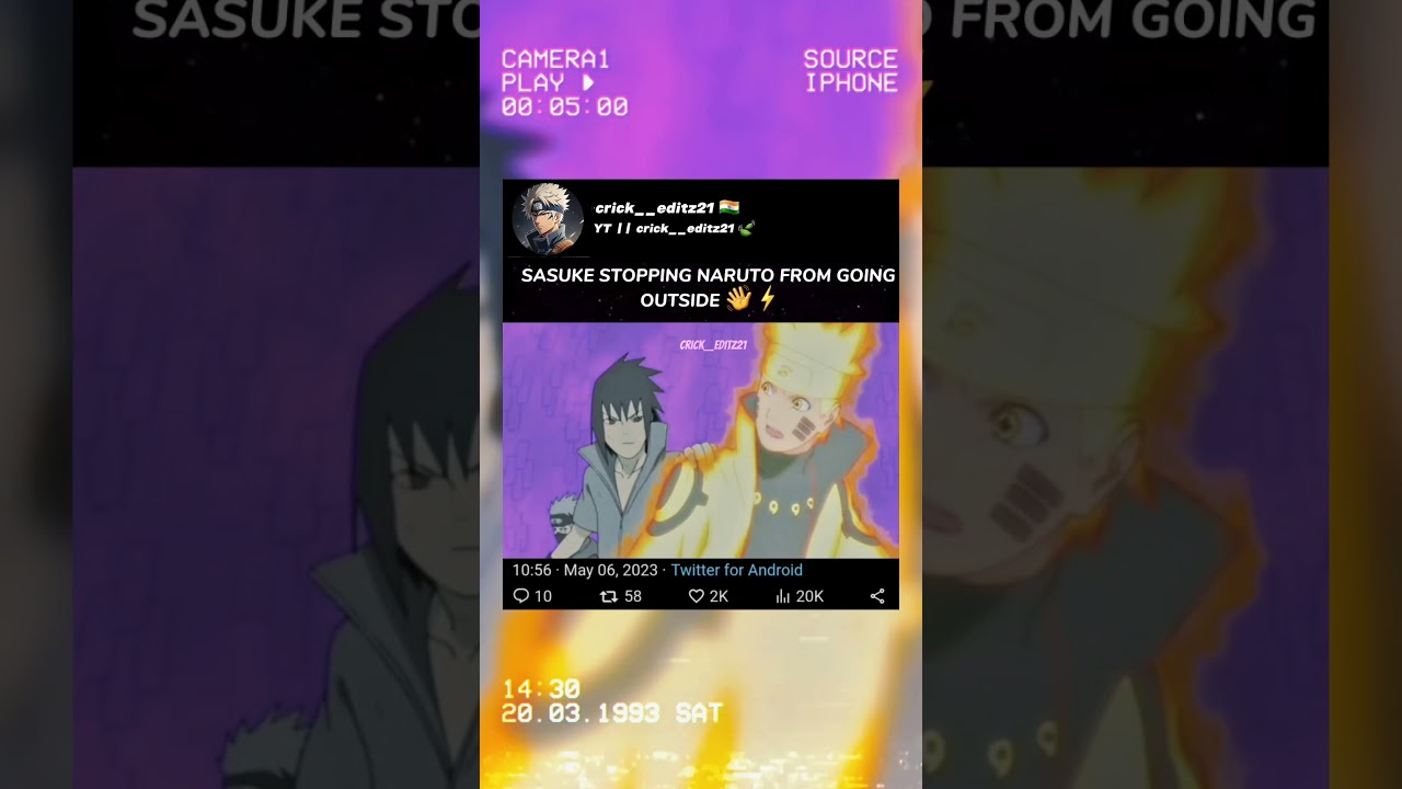 Sasuke saves naruto from infinite tsukuyomi 🔥