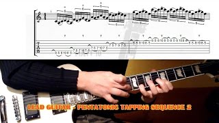 Tapping Guitar Lesson With Tab  Fast Pentatonic Run  Sequence 2