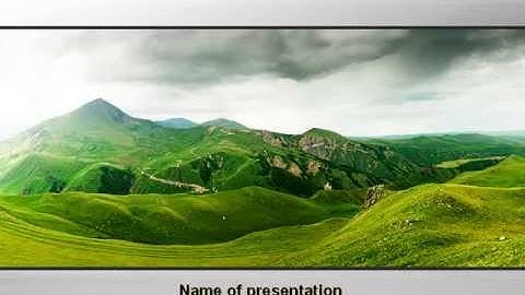 Clouds Landscape PowerPoint Template by PoweredTemplate.com