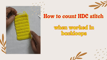 How to count number of rows while working HDC in back loop | Beginner Crochet Basics |Club Crafteria